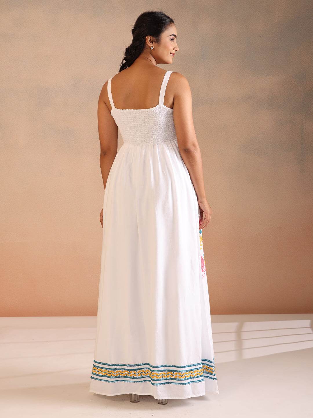 SUFRA RAYON DRESS - KRI CHIKANKARI