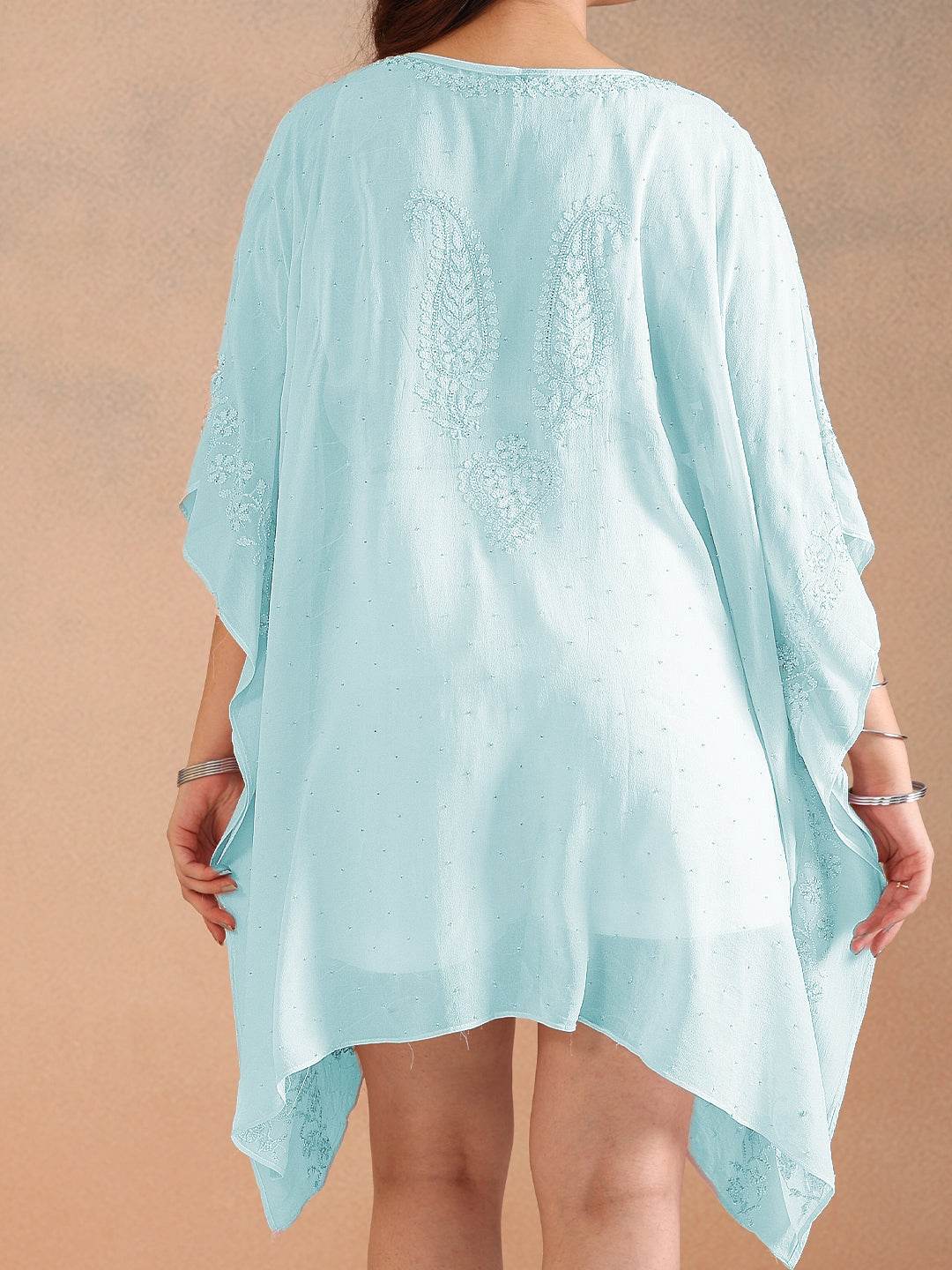 ZIYA GEORGETTE KAFTAN - KRI CHIKANKARI