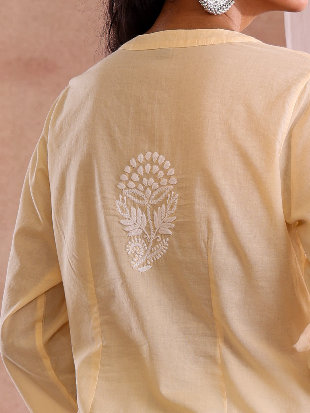 GULNA CHIKANKARI COTTON KURTA