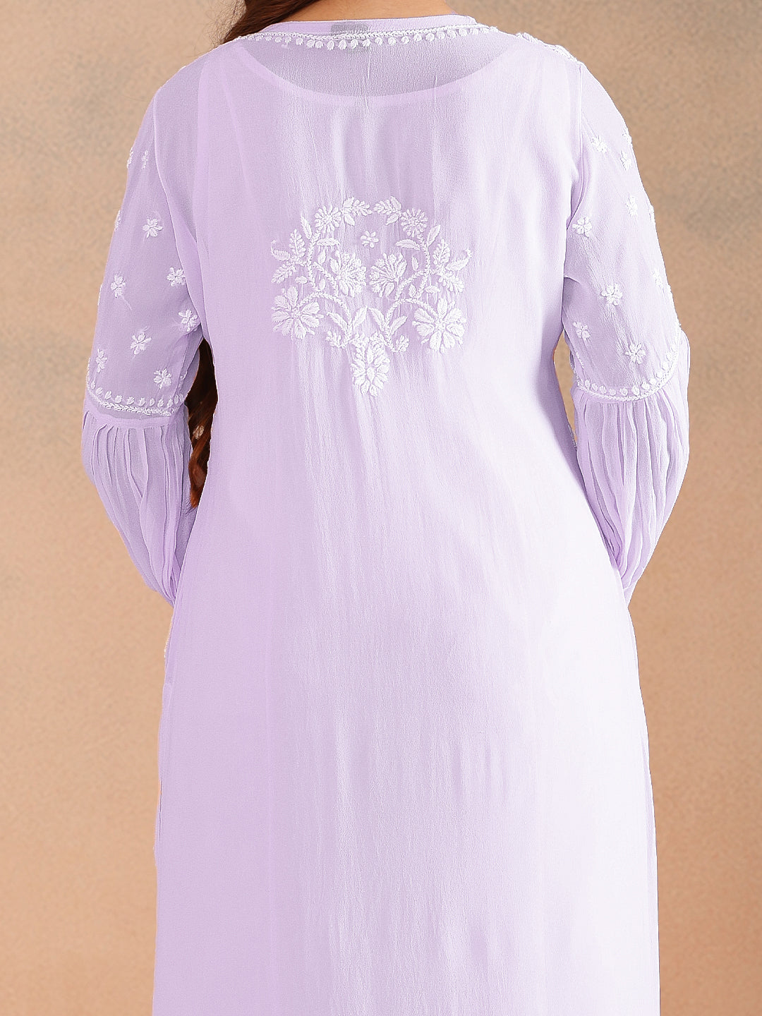 NILOFER GEORGETTE PURPLE KURTA