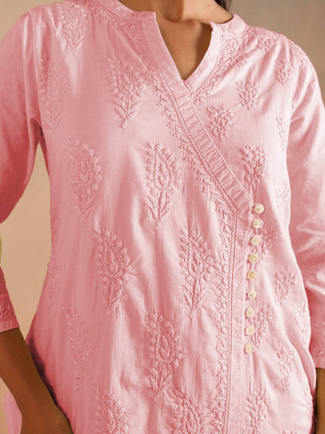 MEHEK COTTON CO-ORD SET - KRI CHIKANKARI