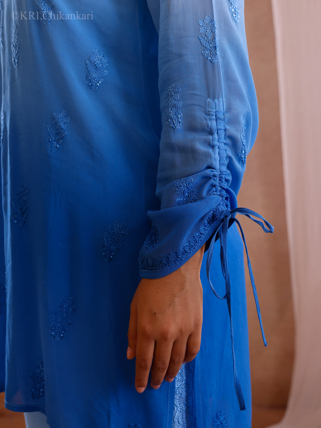 SHAYA BLUE GEORGETTE CO-ORD SET