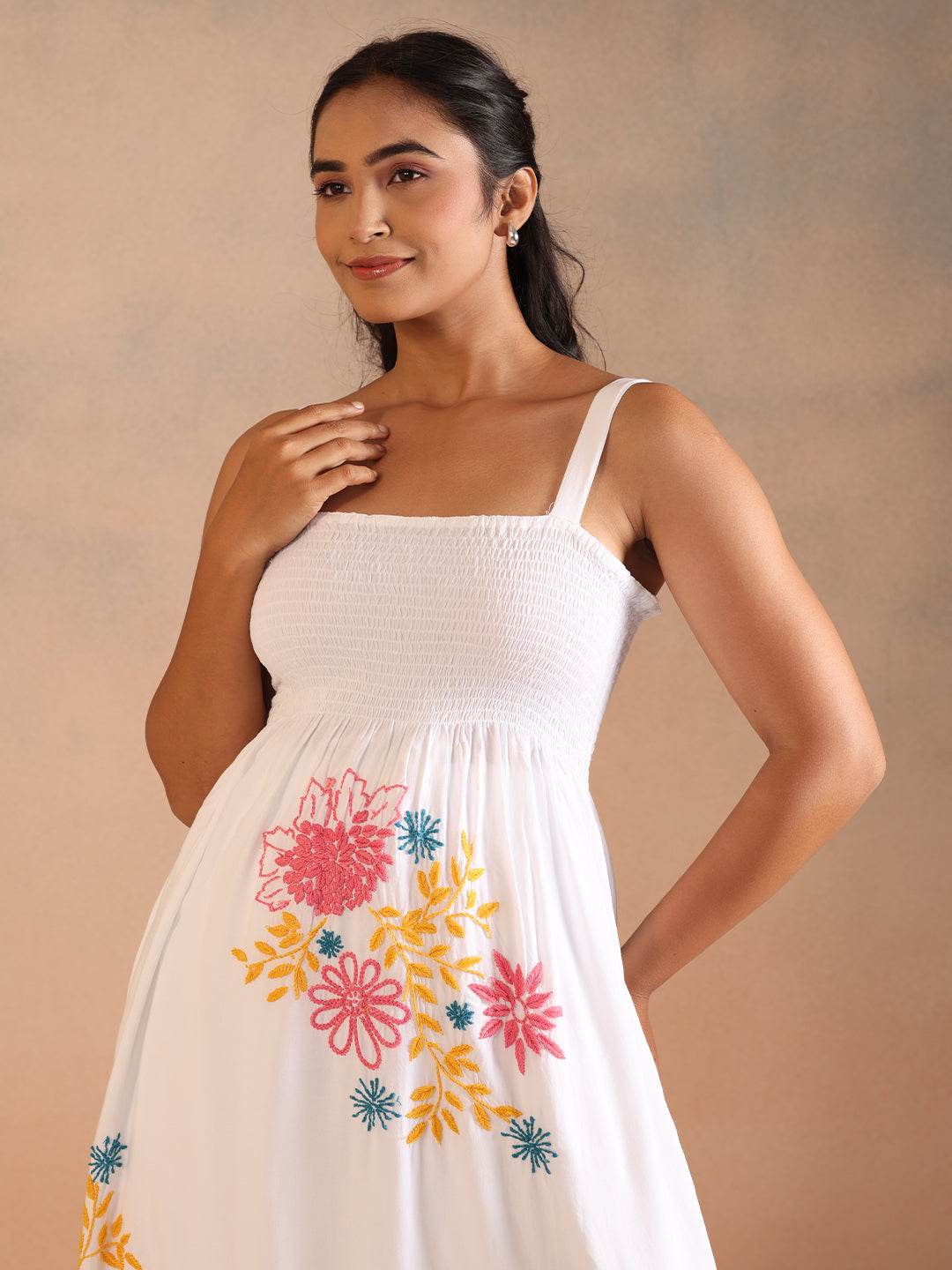 SUFRA RAYON DRESS - KRI CHIKANKARI