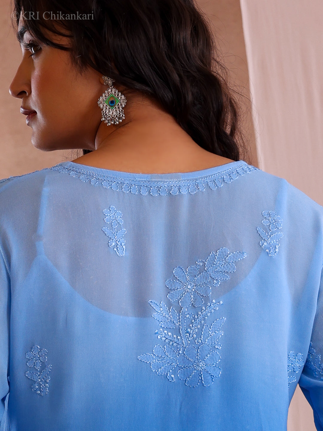 SHAYA BLUE GEORGETTE CO-ORD SET