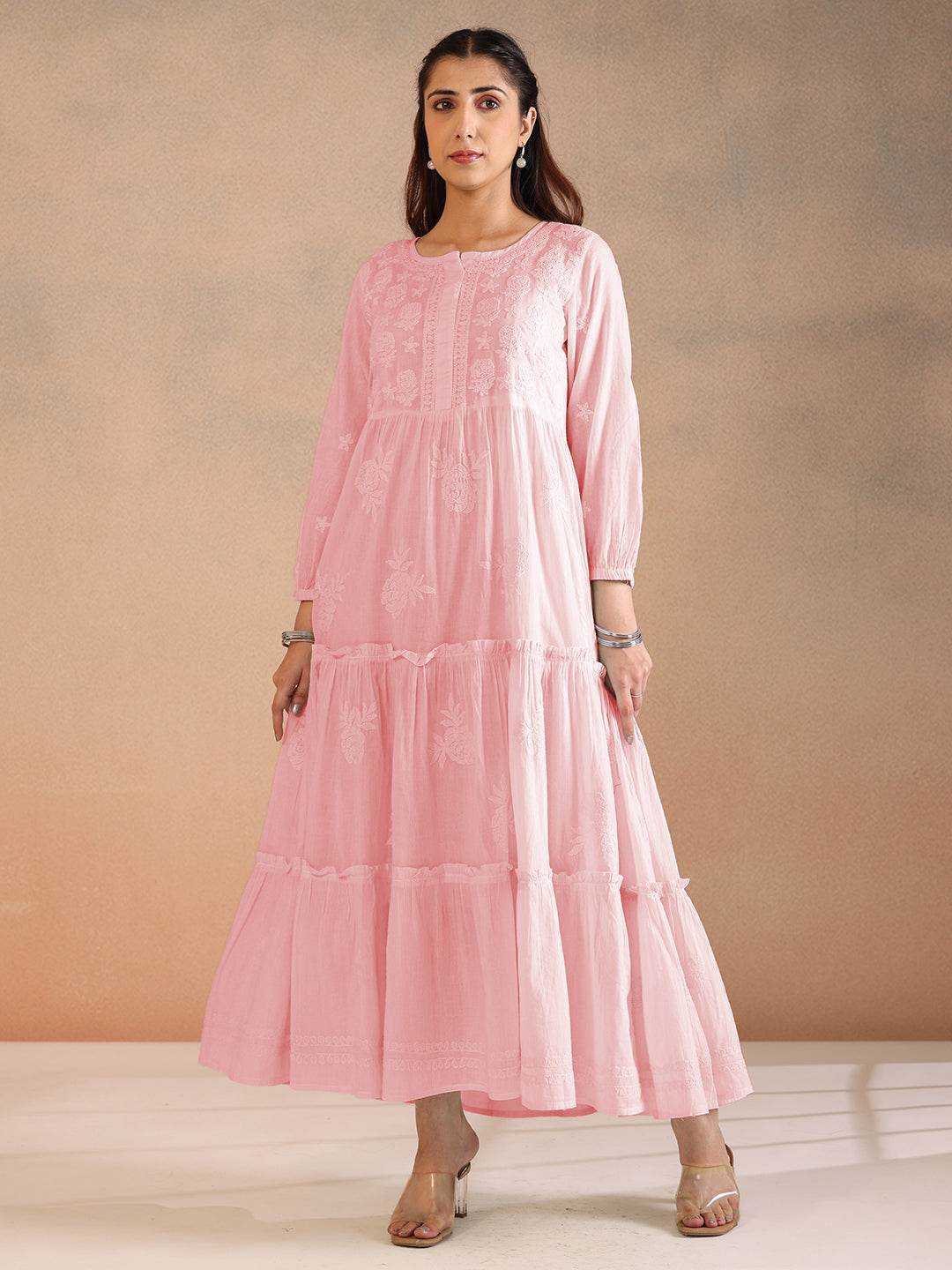 REVA MULMUL DRESS - KRI CHIKANKARI