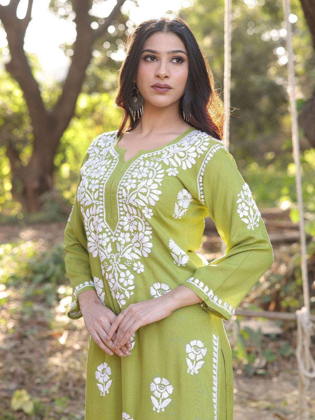 ALFAAZ Chikankari Rayon Co-ord Set - KRI CHIKANKARI