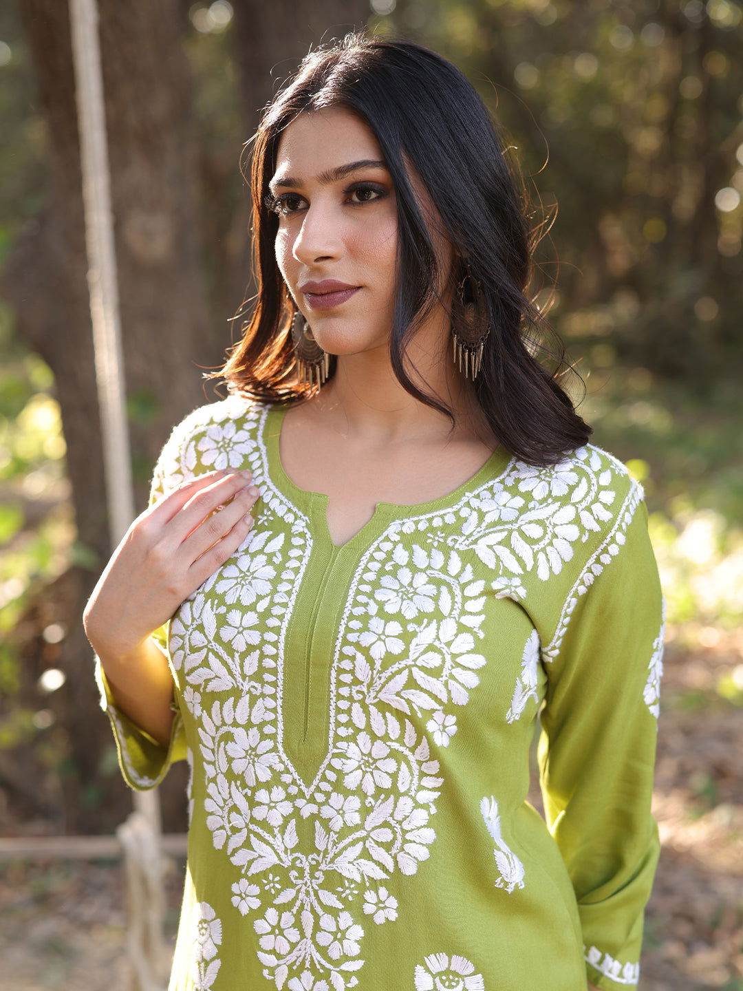 ALFAAZ Chikankari Rayon Co-ord Set - KRI CHIKANKARI