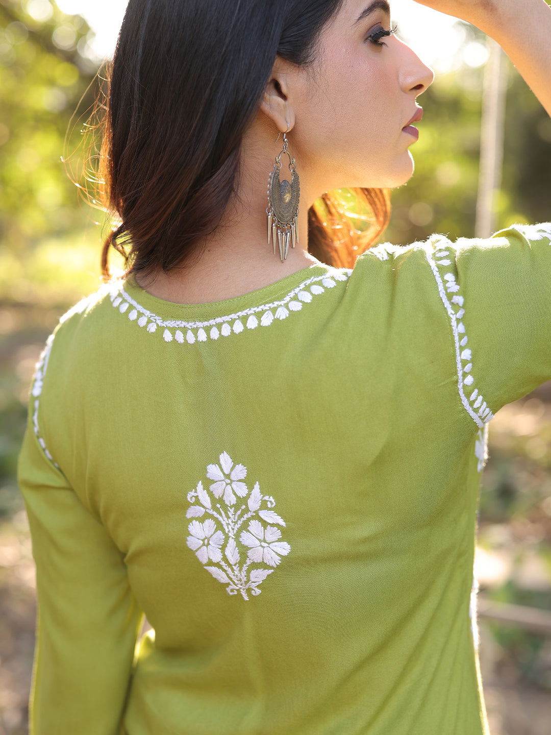 ALFAAZ Chikankari Rayon Co-ord Set - KRI CHIKANKARI