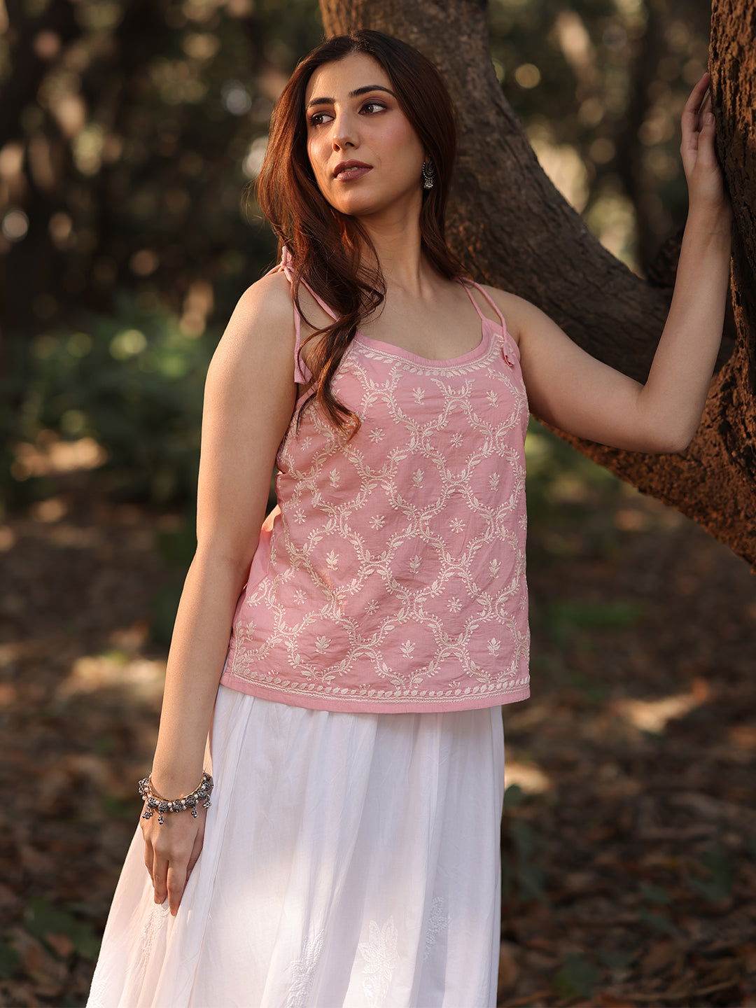 AYAT Chikankari Cotton top - KRI CHIKANKARI