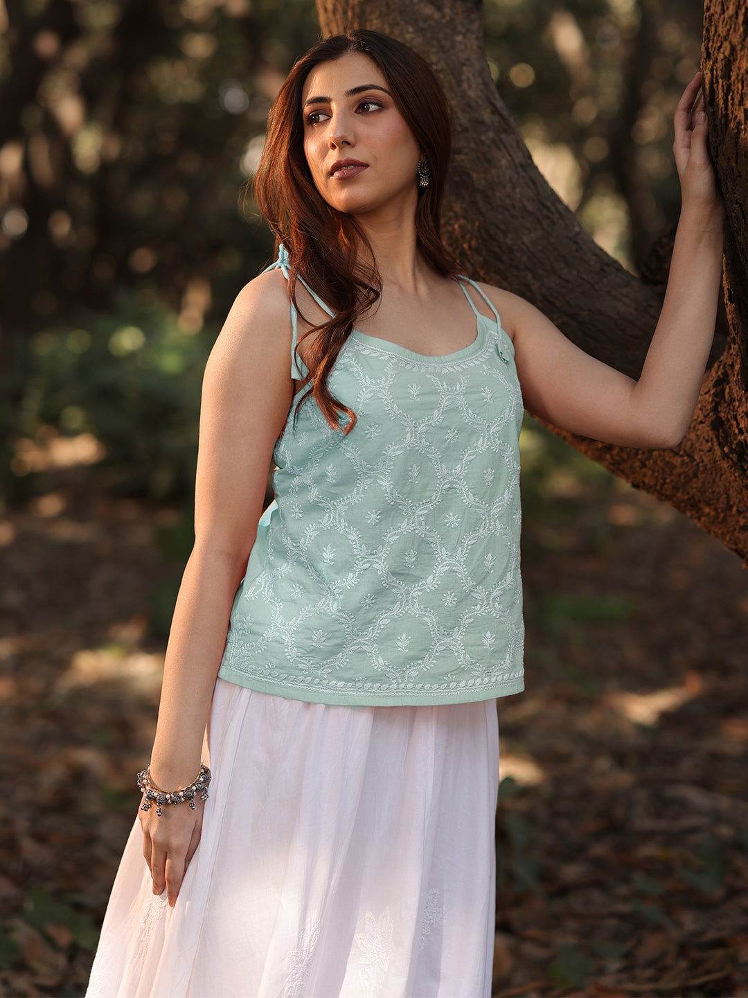 AYAT Chikankari Cotton top - KRI CHIKANKARI