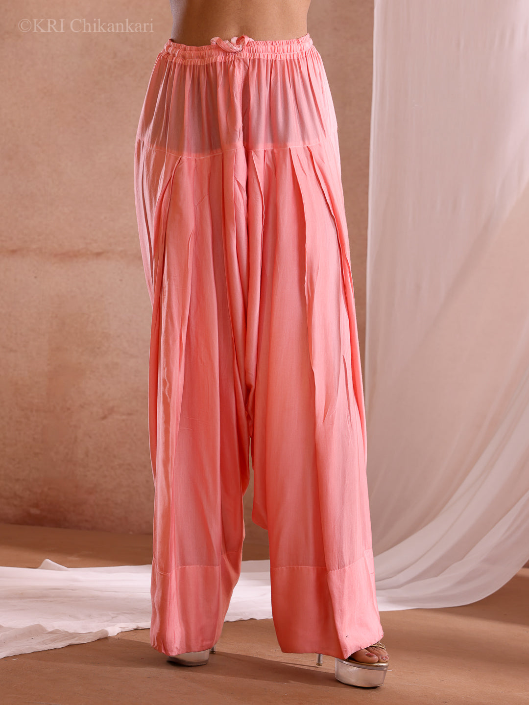 FARSHI PEACH SATIN SALWAR