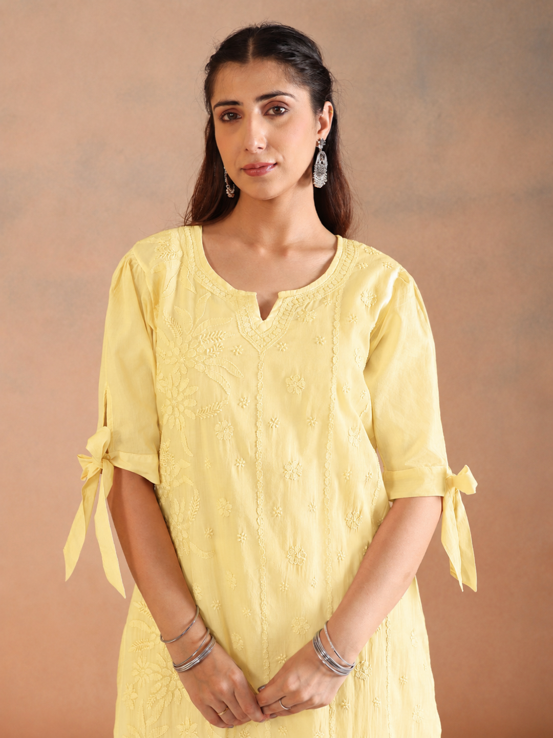 SAANJH COTTON YELLOW KURTA