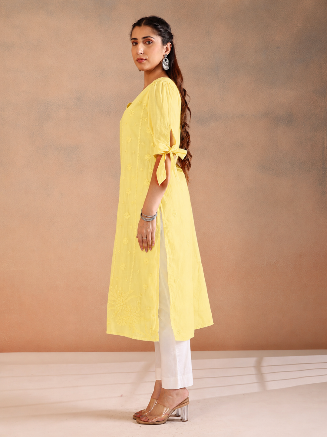 SAANJH COTTON YELLOW KURTA