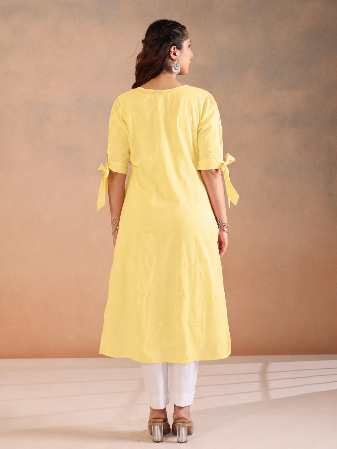 SAANJH COTTON YELLOW KURTA