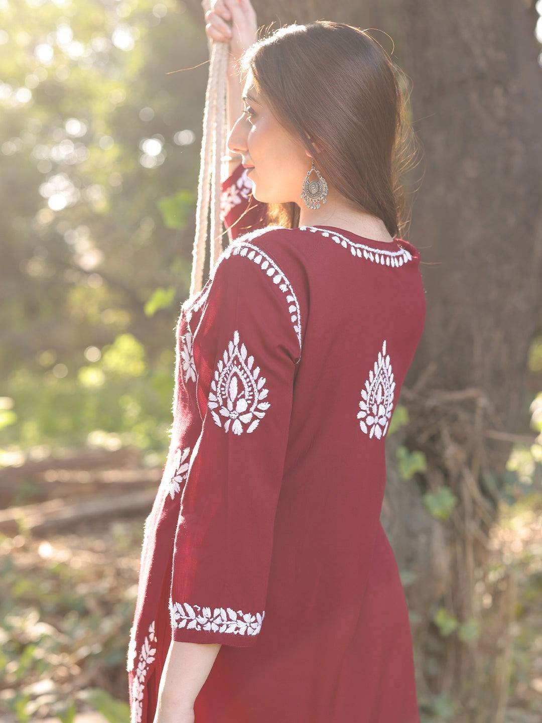 EHSAAS Chikankari Modal Co-ord Set - KRI CHIKANKARI