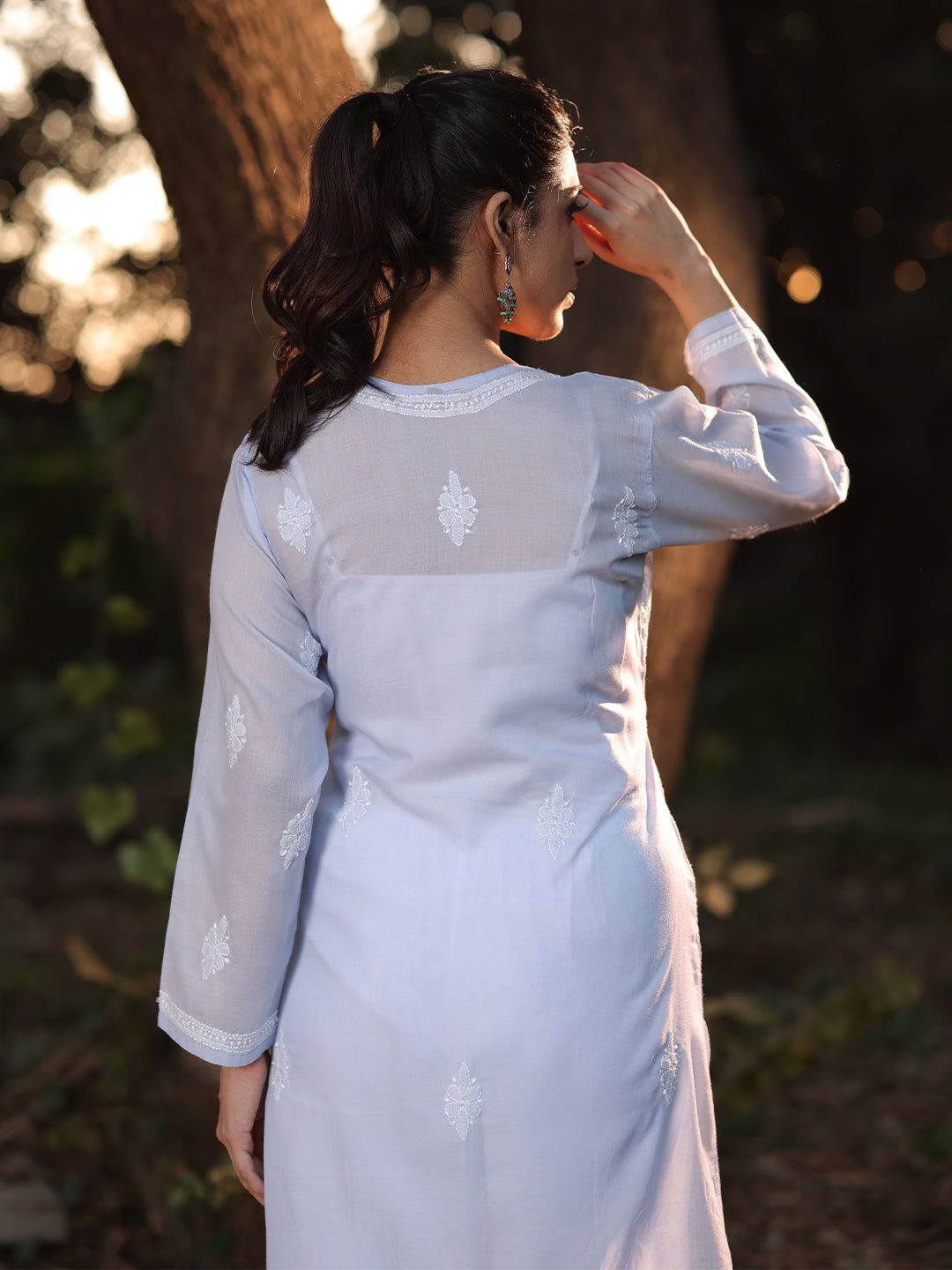 EILEEN Chikankari Cotton Kurta - KRI CHIKANKARI