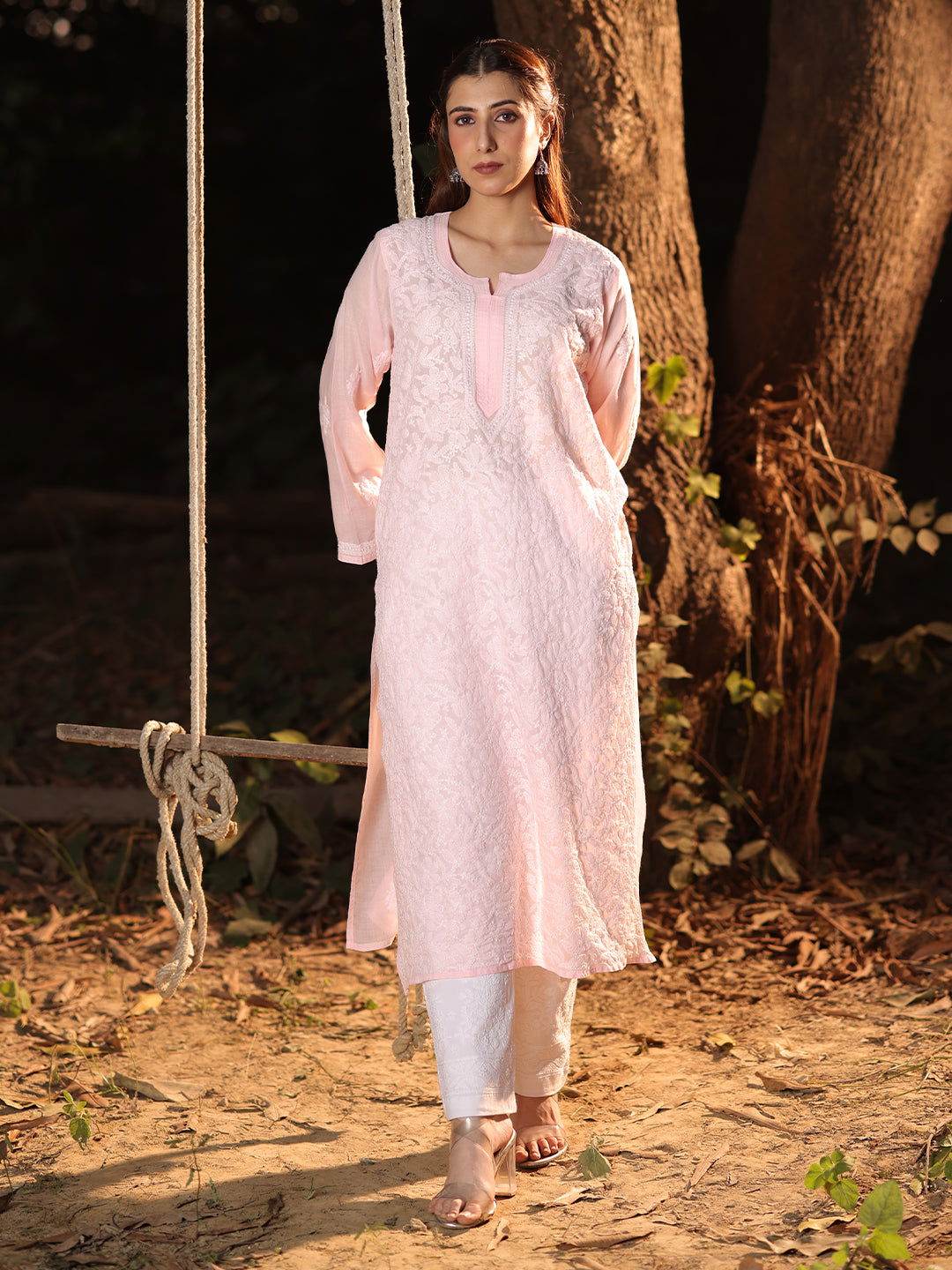 EILEEN Chikankari Cotton Kurta - KRI CHIKANKARI
