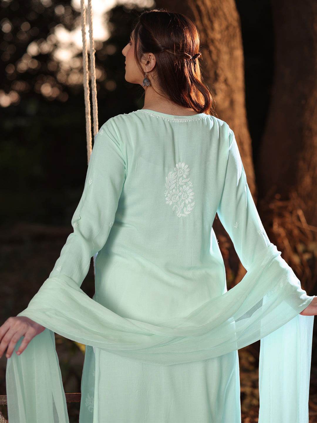 ERMINA Chikankari Modal Kurta - KRI CHIKANKARI