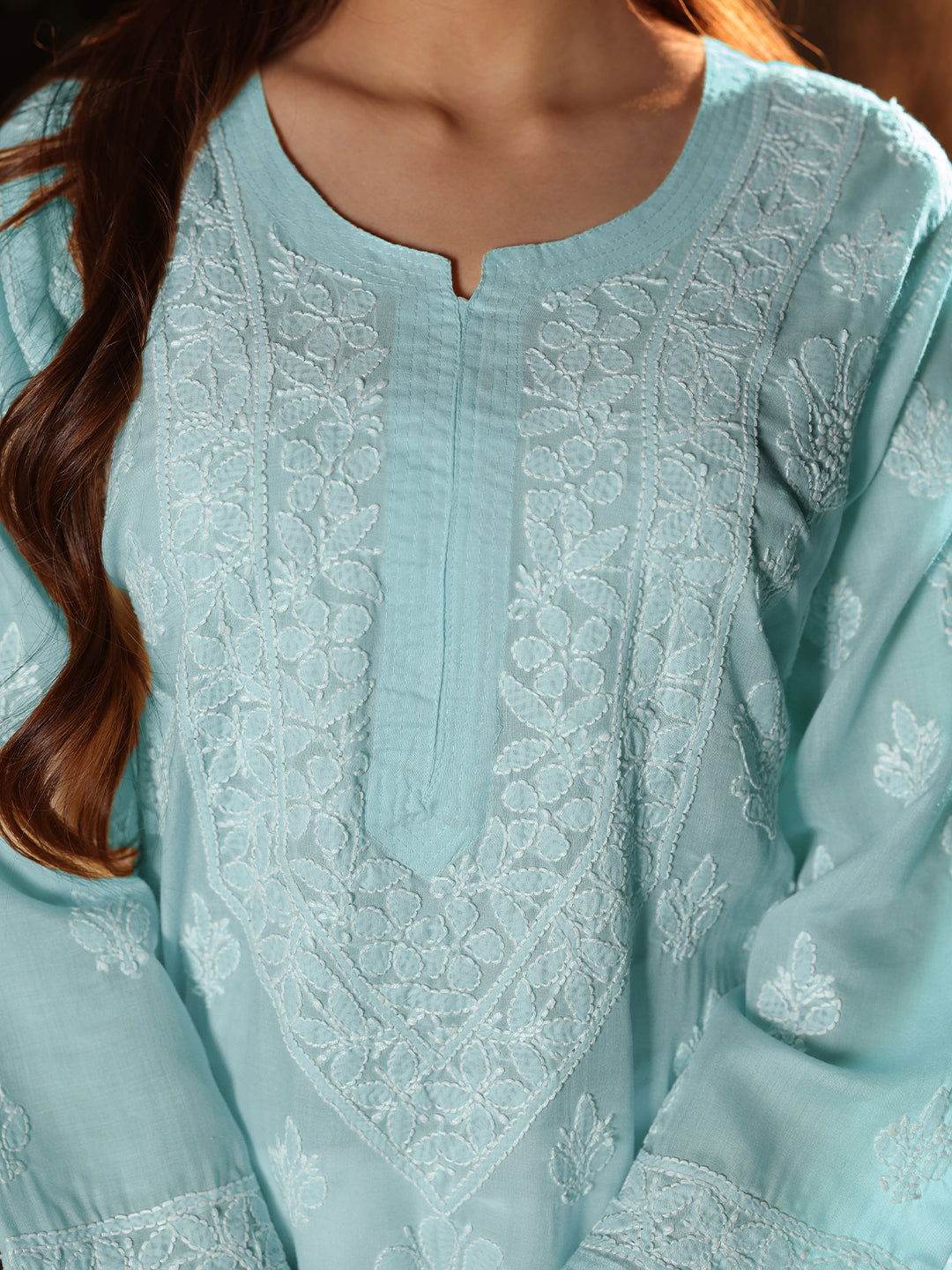 FEIYAZ Chikankari Cotton Kurta - KRI CHIKANKARI