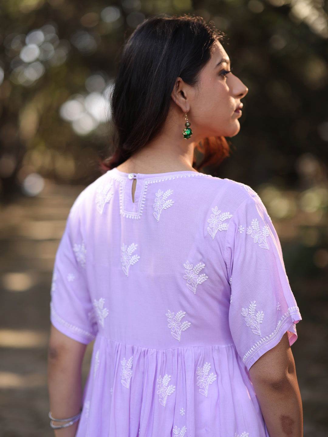 HAFSA Chikankari Modal Top - KRI CHIKANKARI