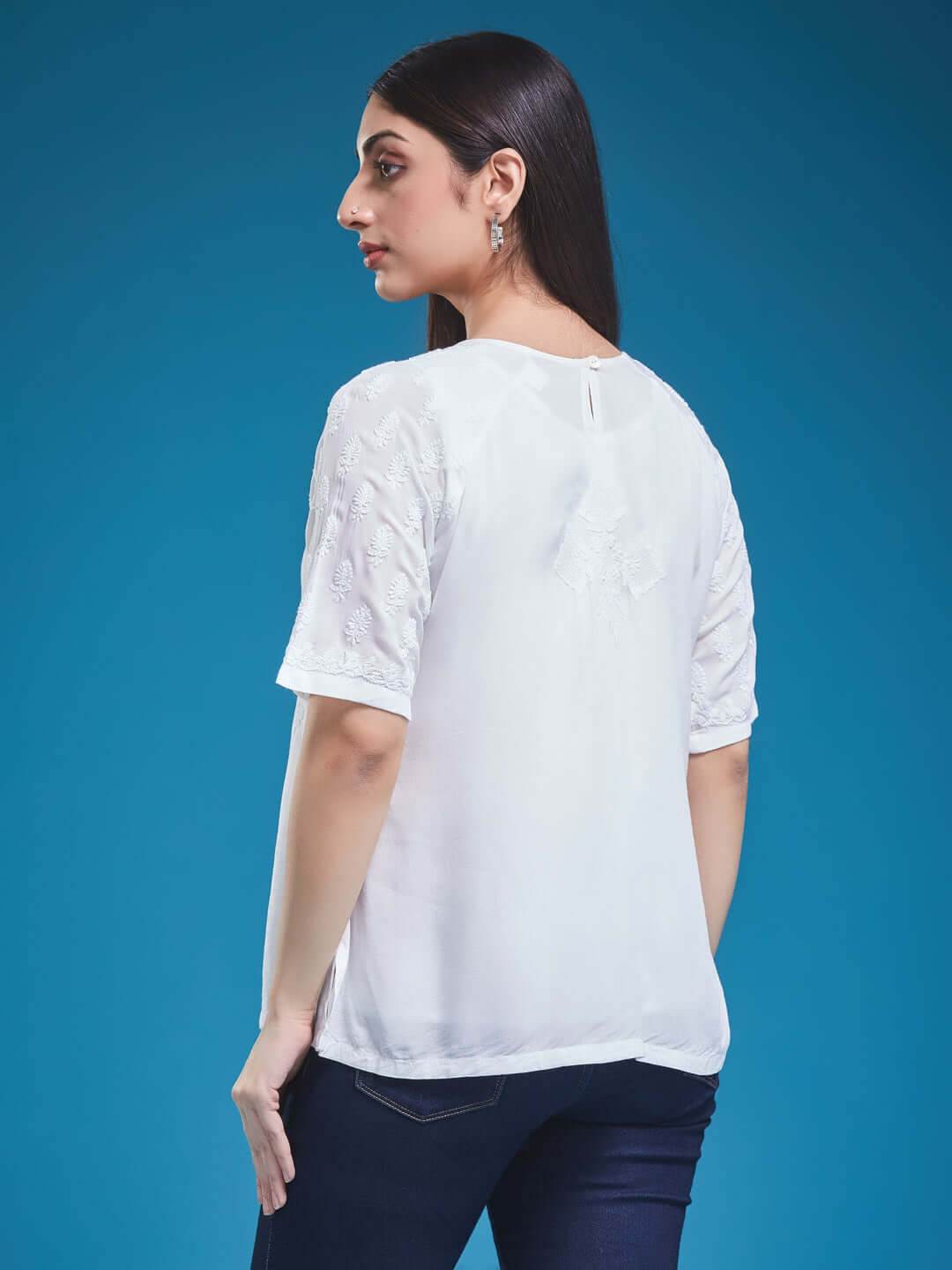 KAIRI Chikankari Modal Top - KRI CHIKANKARI