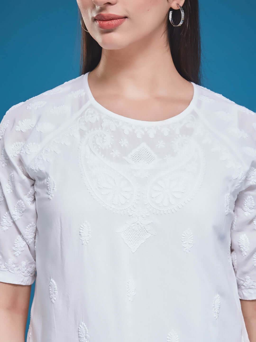 KAIRI Chikankari Modal Top - KRI CHIKANKARI
