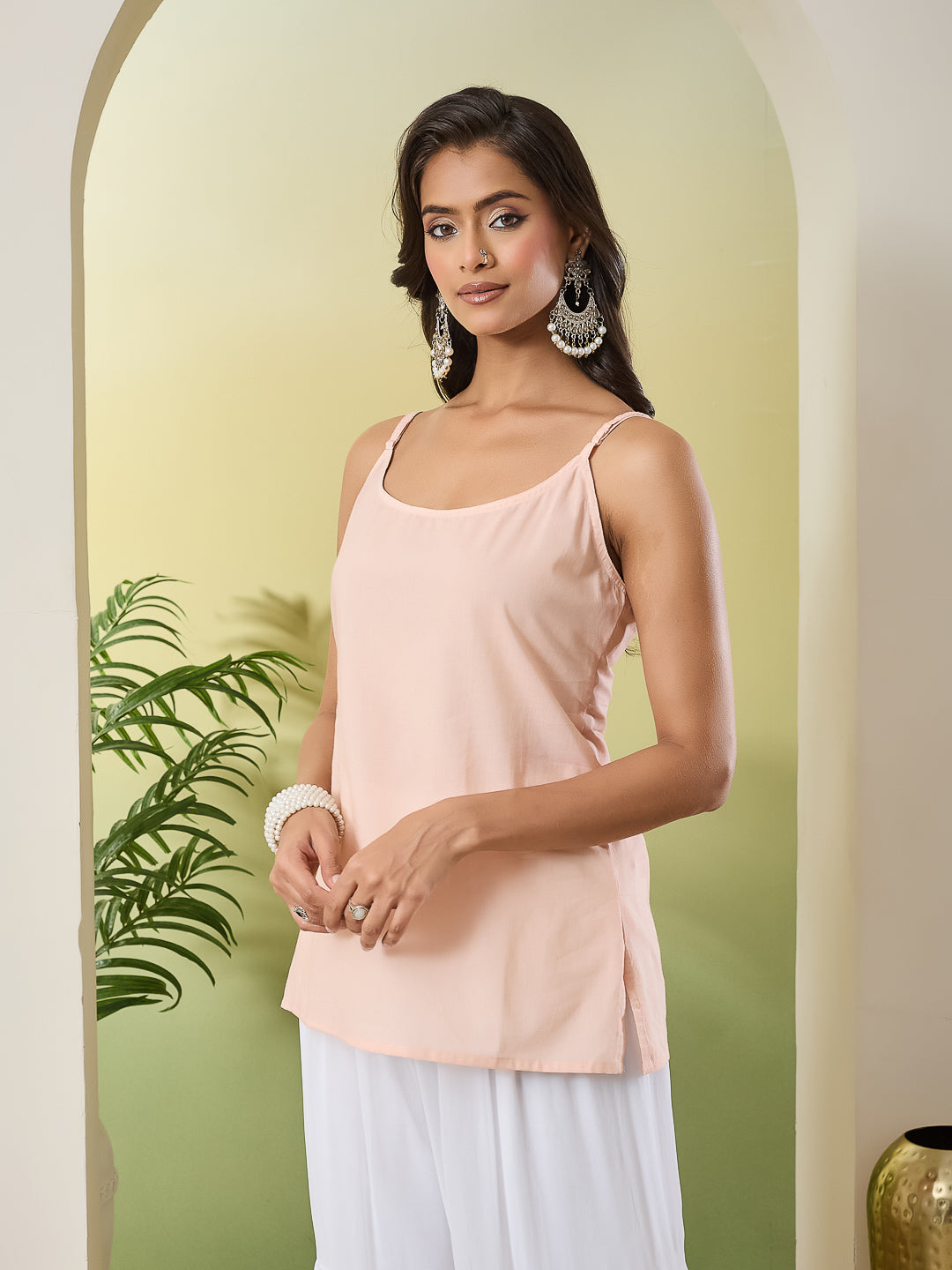 SEMA CHIKANKARI BEIGE GEORGETTE SHIRT