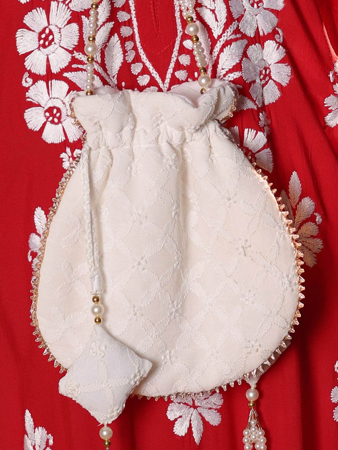 LATIFA Chikankari Georgette Batua - KRI CHIKANKARI