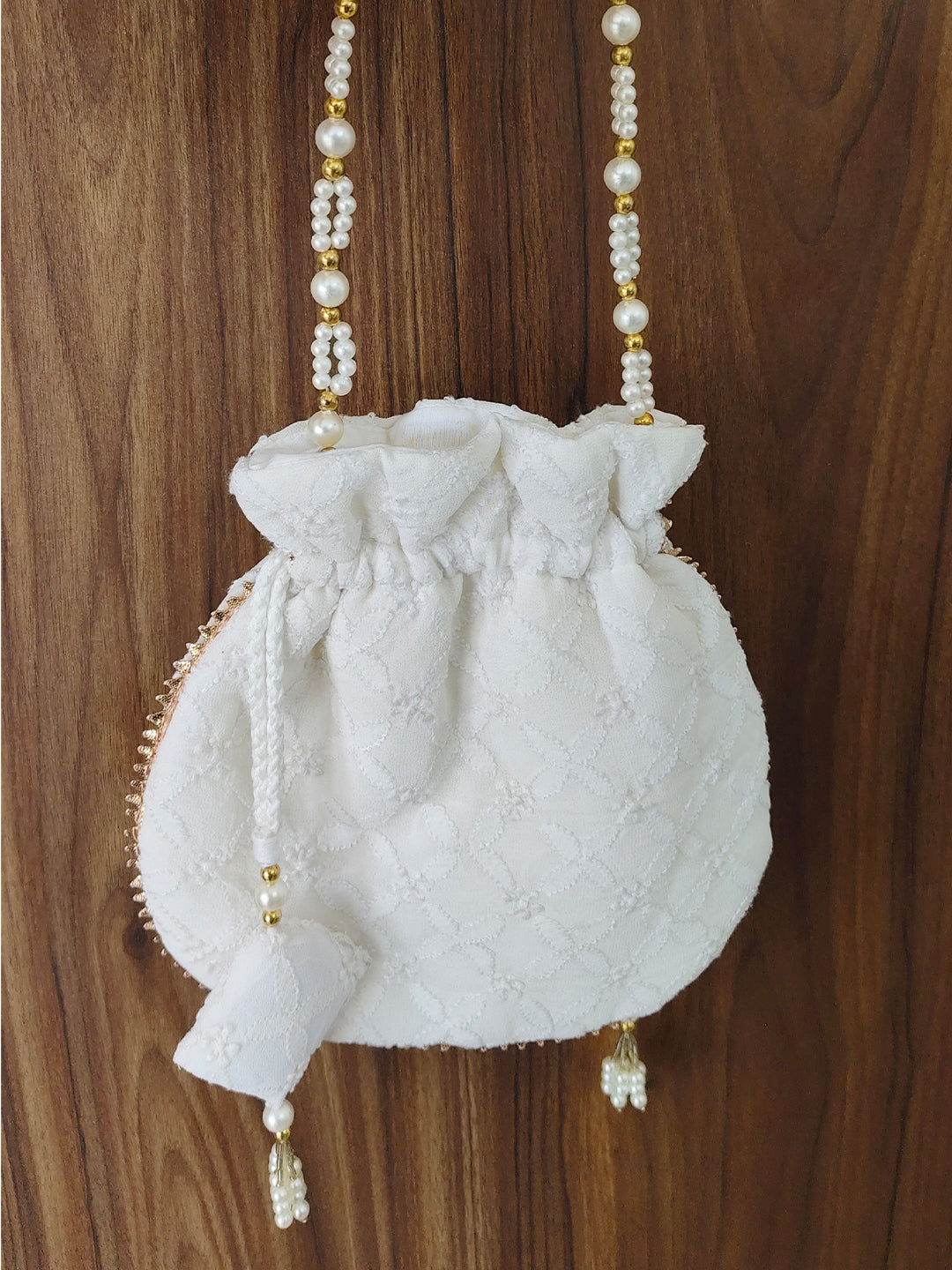 LATIFA Chikankari Georgette Batua - KRI CHIKANKARI