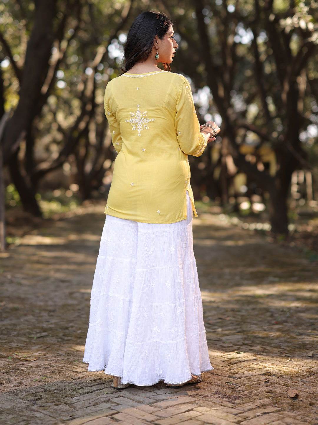 MARIAM Chikankari Mulmul Top - KRI CHIKANKARI