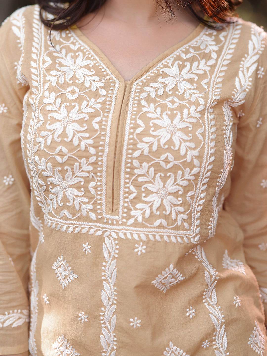 MARIAM Chikankari Mulmul Top - KRI CHIKANKARI