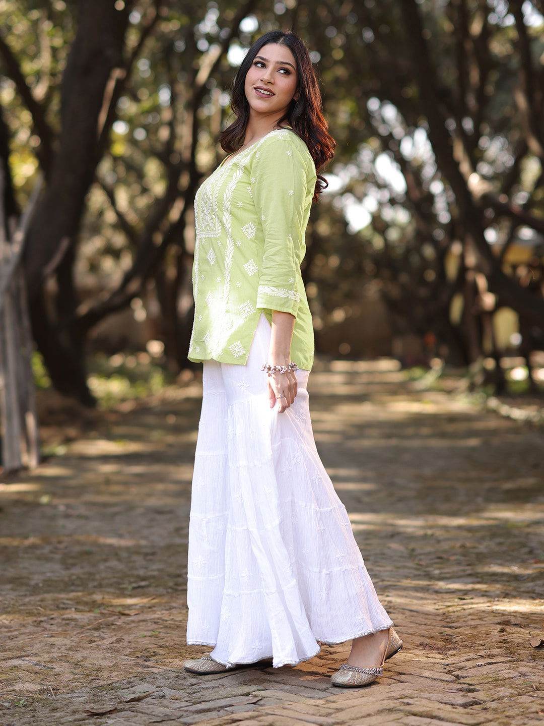 MARIAM Chikankari Mulmul Top - KRI CHIKANKARI