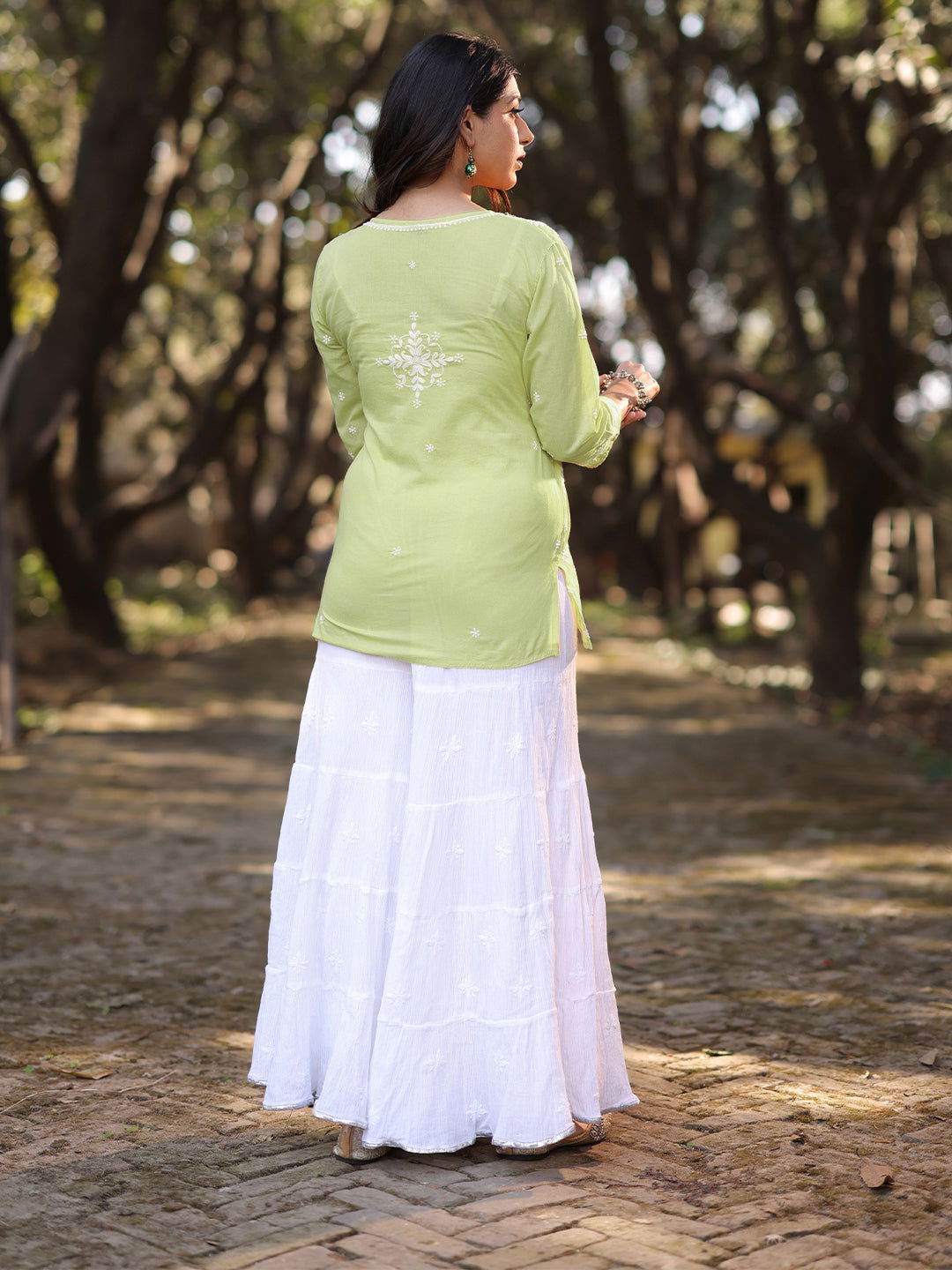 MARIAM Chikankari Mulmul Top - KRI CHIKANKARI