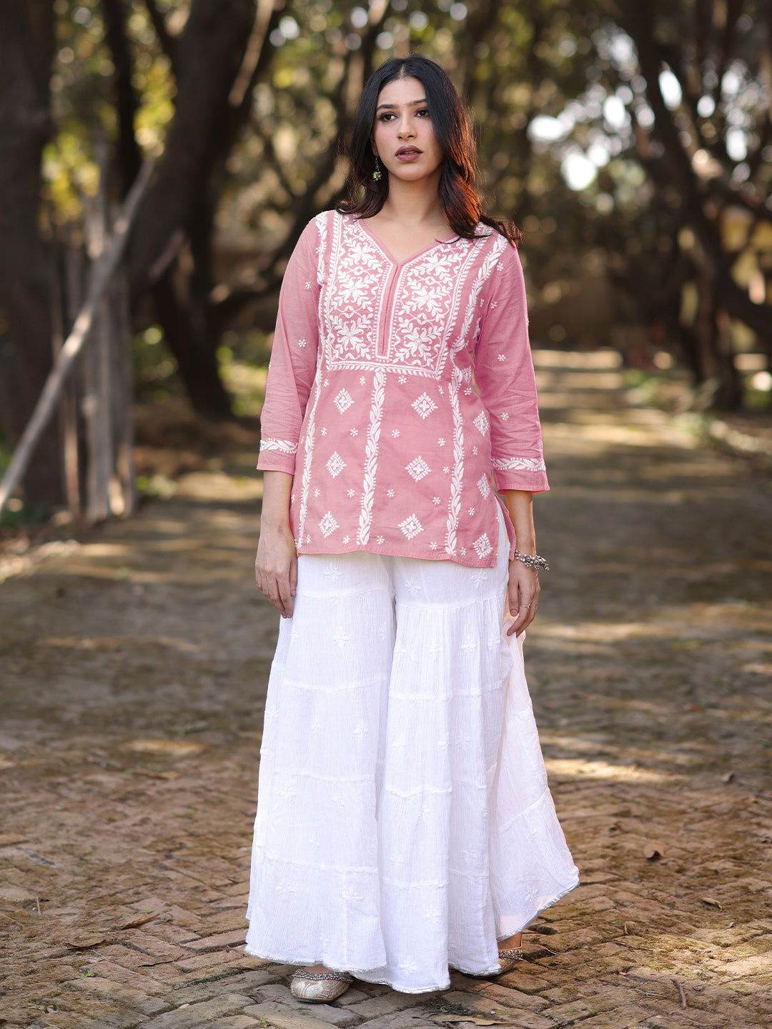MARIAM Chikankari Mulmul Top - KRI CHIKANKARI