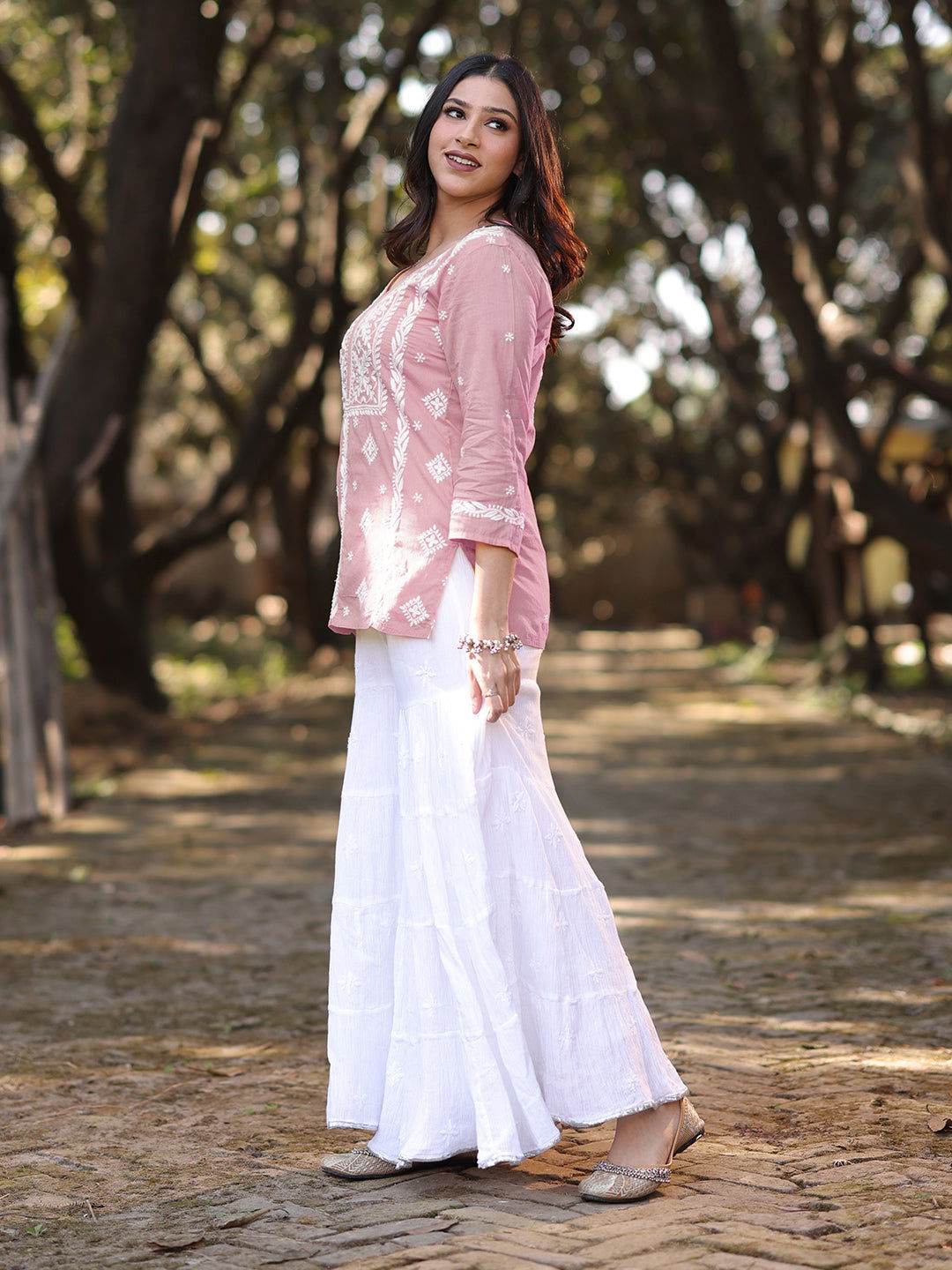 MARIAM Chikankari Mulmul Top - KRI CHIKANKARI