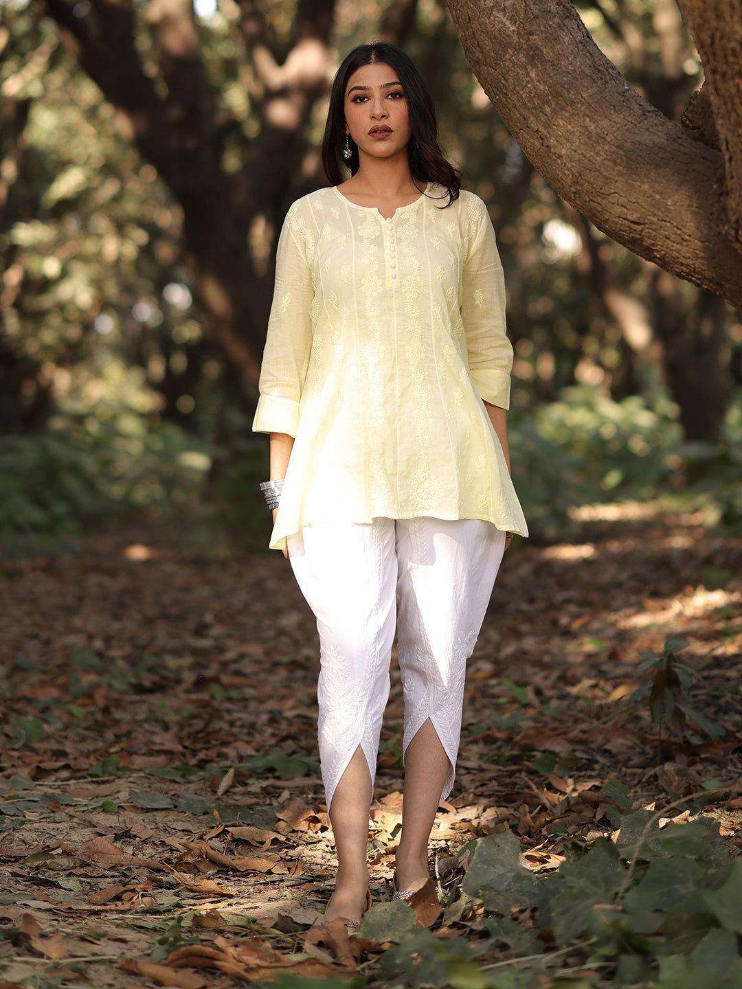 MASOOMA Chikankari Mul Anarkali Top - KRI CHIKANKARI