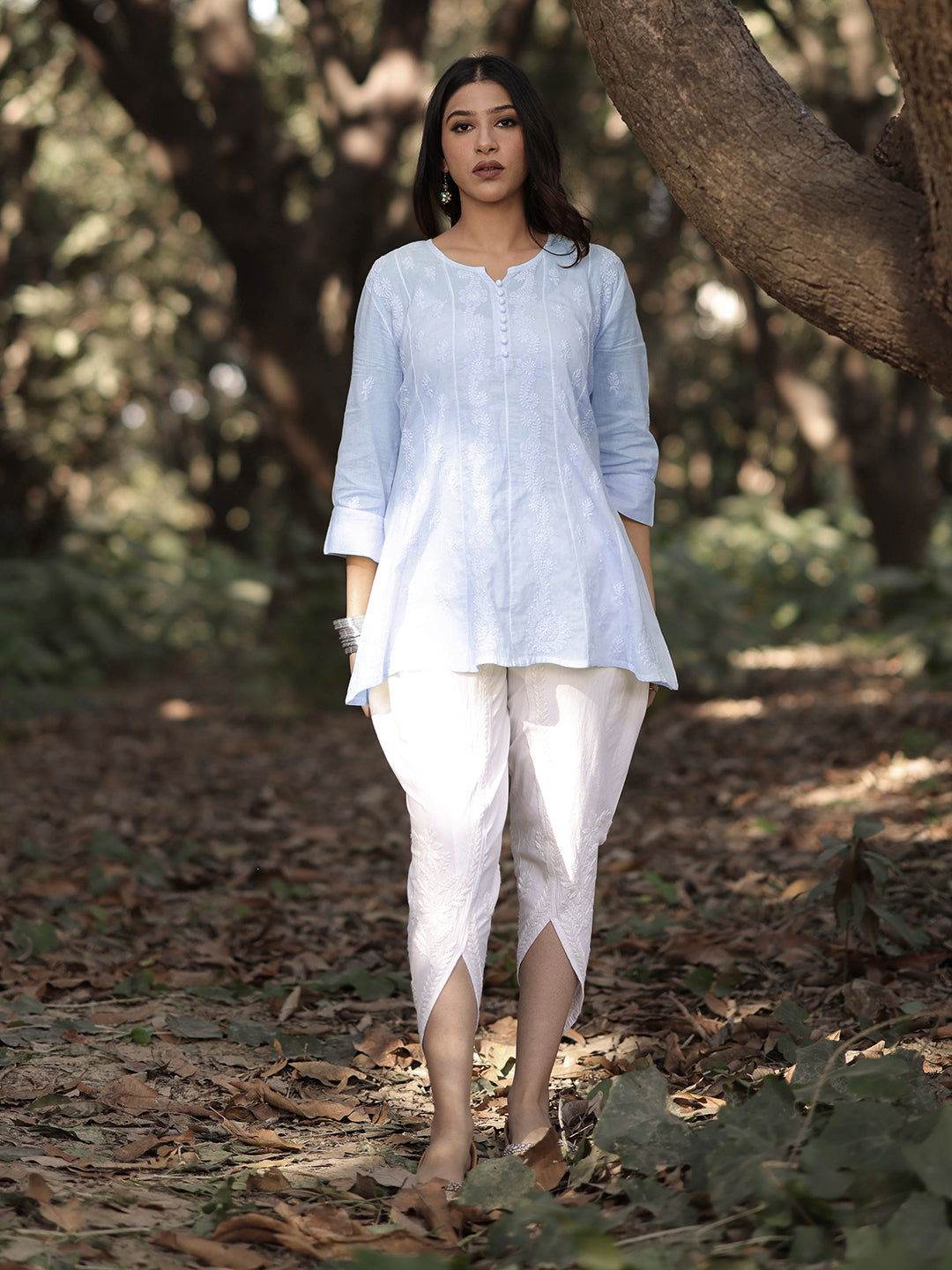 MASOOMA Chikankari Mul Anarkali Top - KRI CHIKANKARI