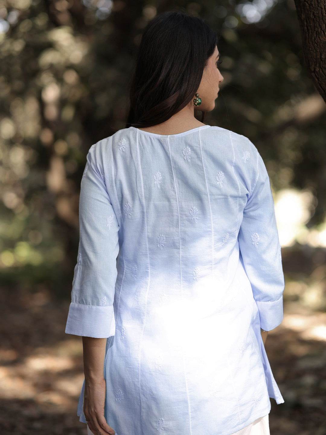 MASOOMA Chikankari Mul Anarkali Top - KRI CHIKANKARI