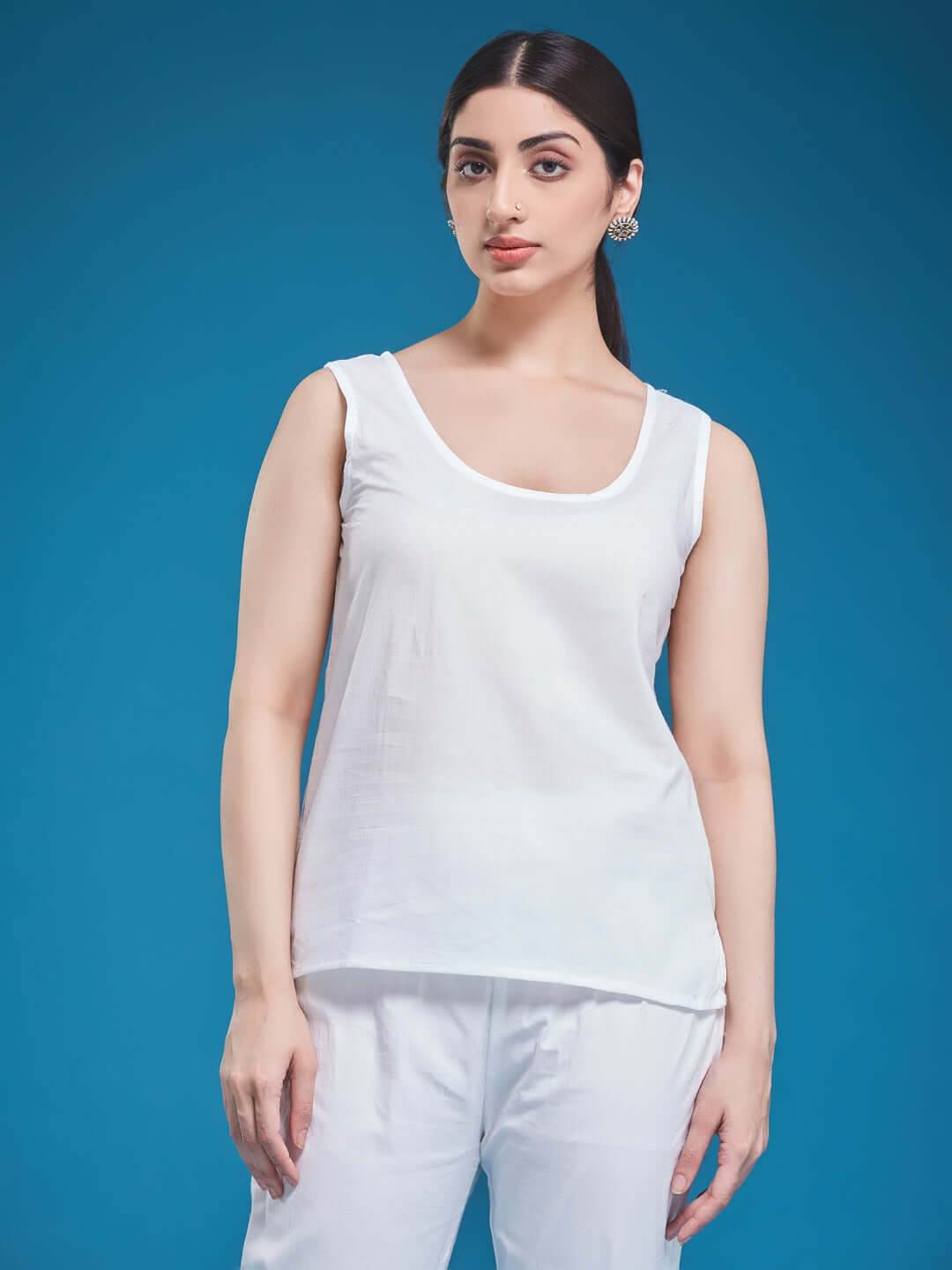 MEHR Chikankari Kota Raglan Top - KRI CHIKANKARI