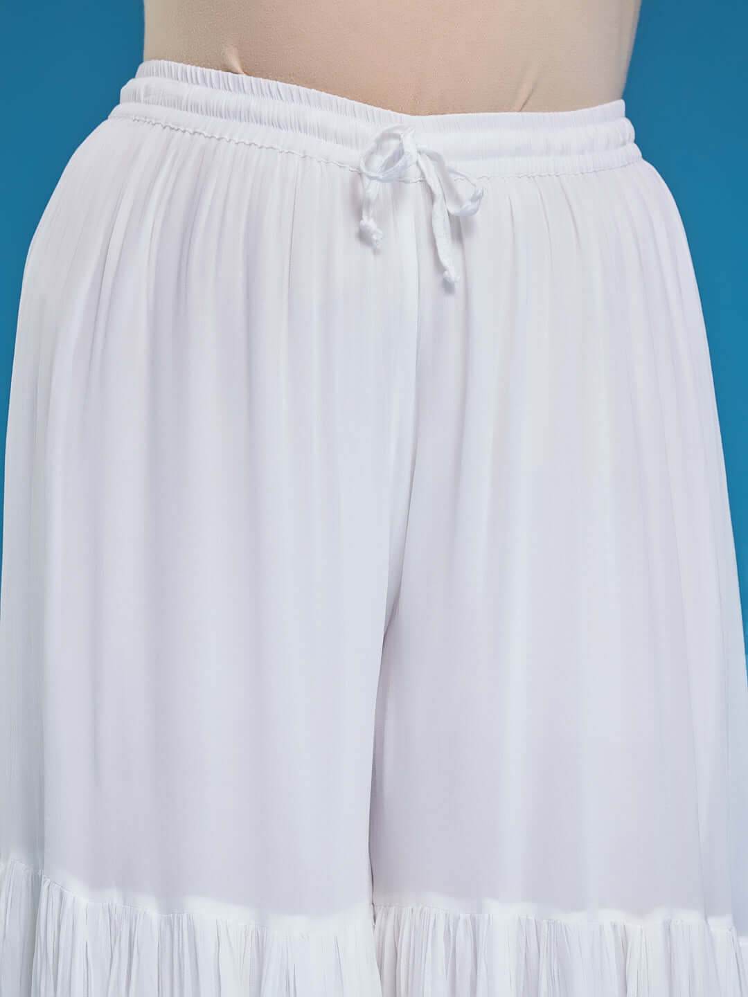 PANKHURI Chikankari Georgette Sharara - KRI CHIKANKARI