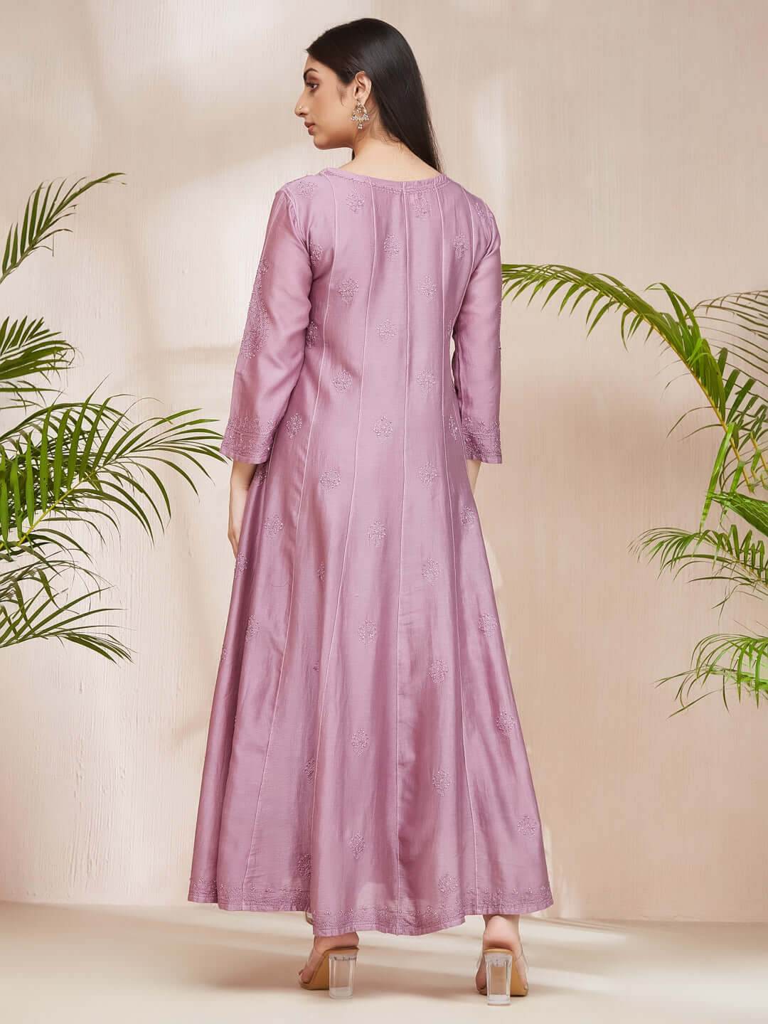 SHAMA-E-ROSHAN Chikankari Full Anarkali - KRI CHIKANKARI