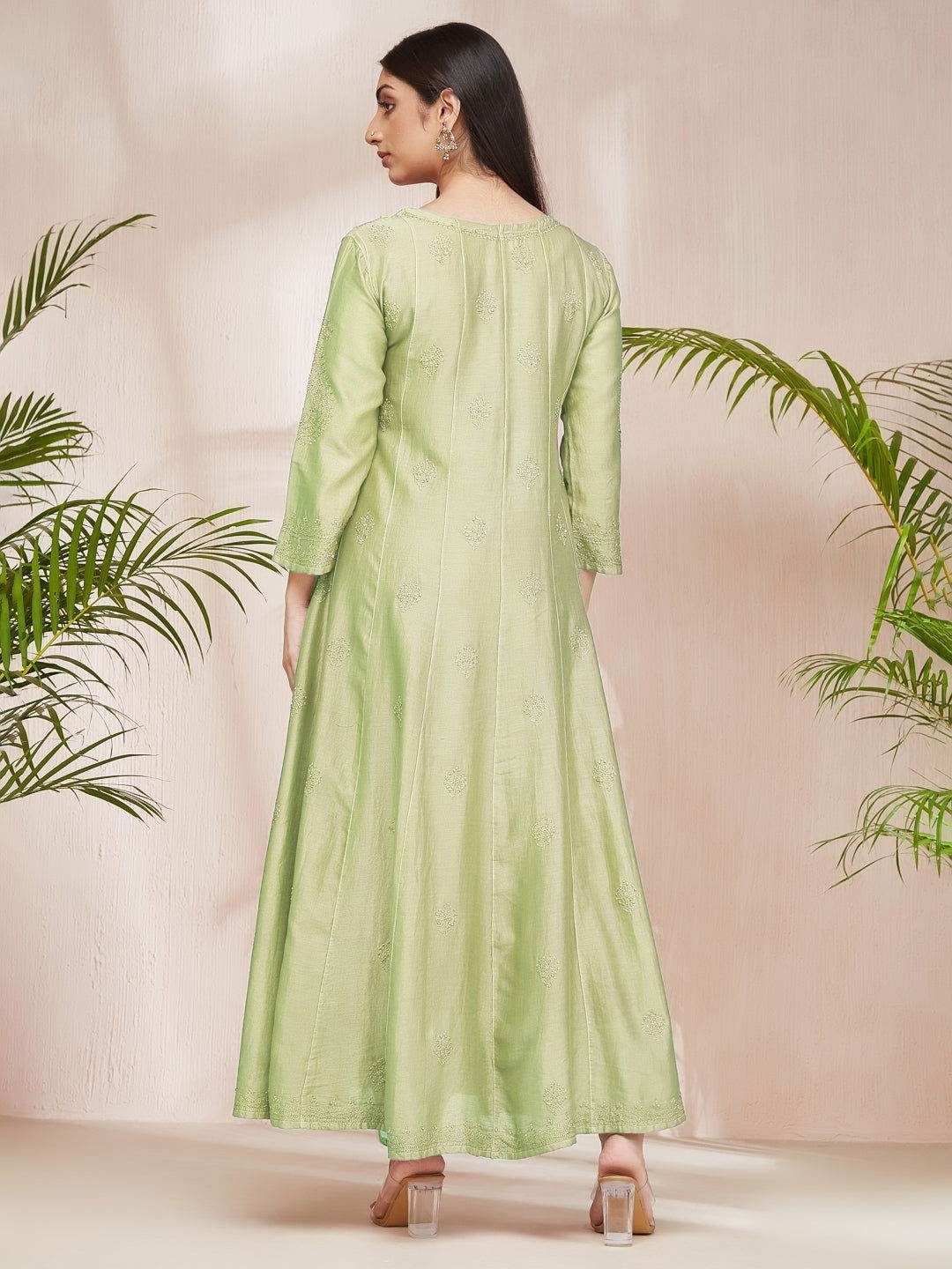 SHAMA-E-ROSHAN Chikankari Full Anarkali - KRI CHIKANKARI