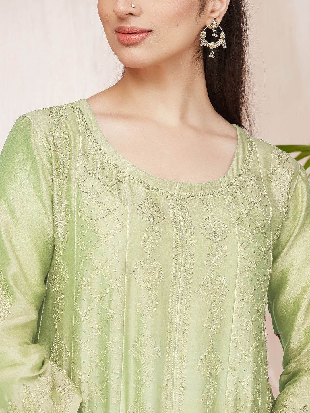 SHAMA-E-ROSHAN Chikankari Full Anarkali - KRI CHIKANKARI