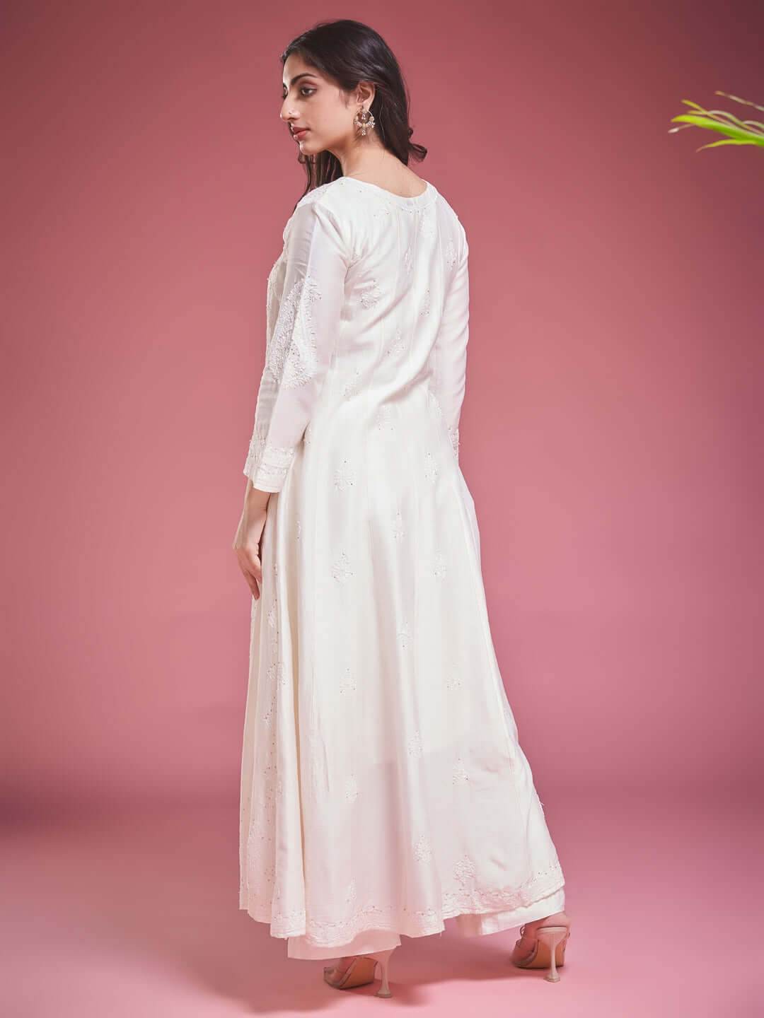 SHAMA-E-ROSHAN Chikankari Full Anarkali - KRI CHIKANKARI