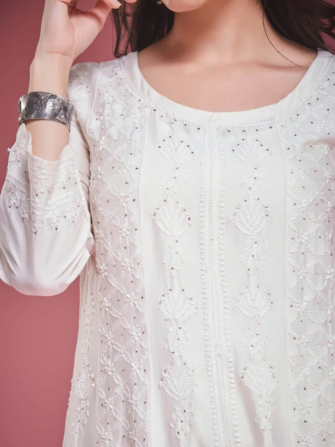 SHAMA-E-ROSHAN Chikankari Full Anarkali - KRI CHIKANKARI