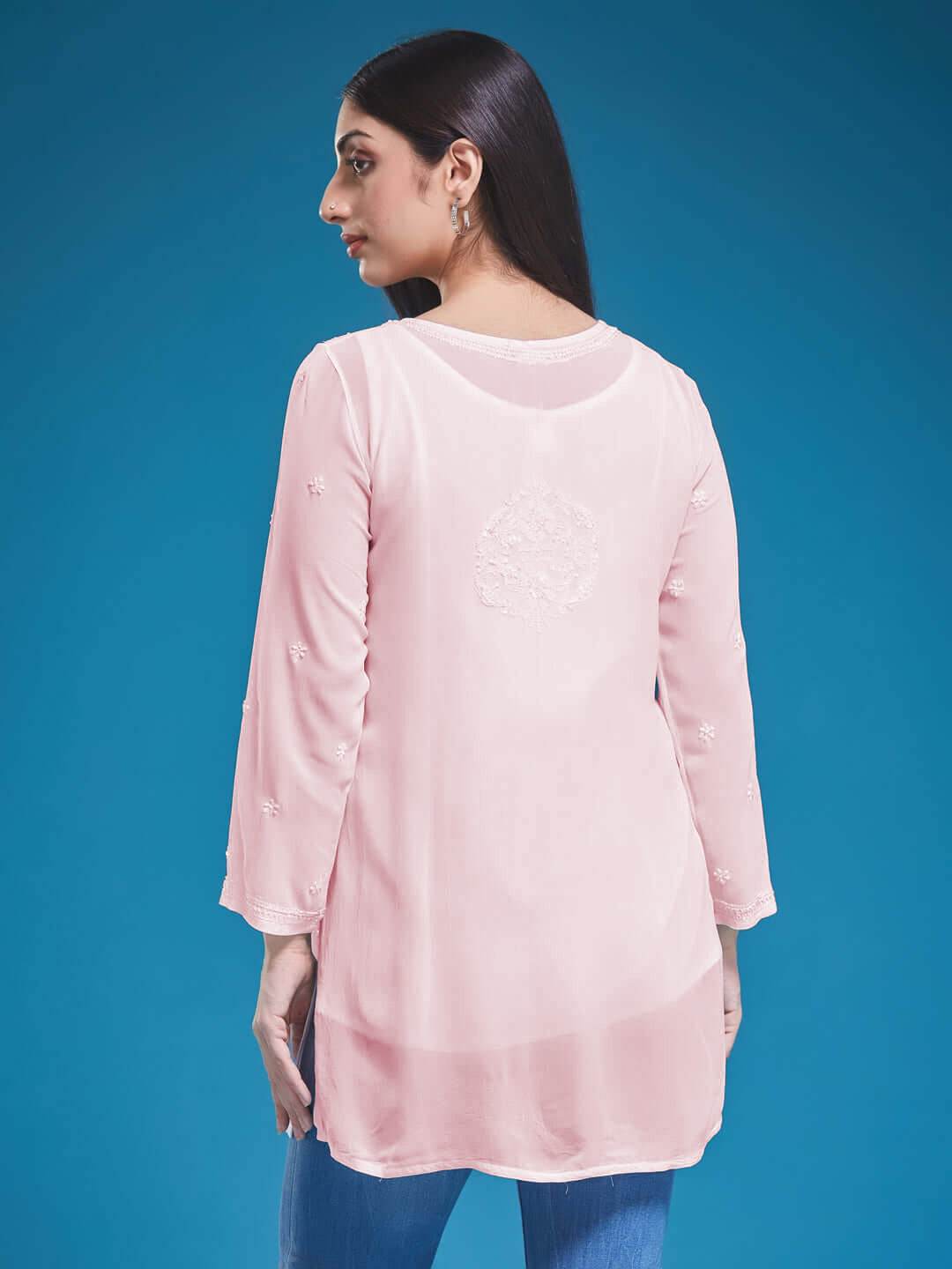 GUL Chikankari Georgette Top - KRI CHIKANKARI