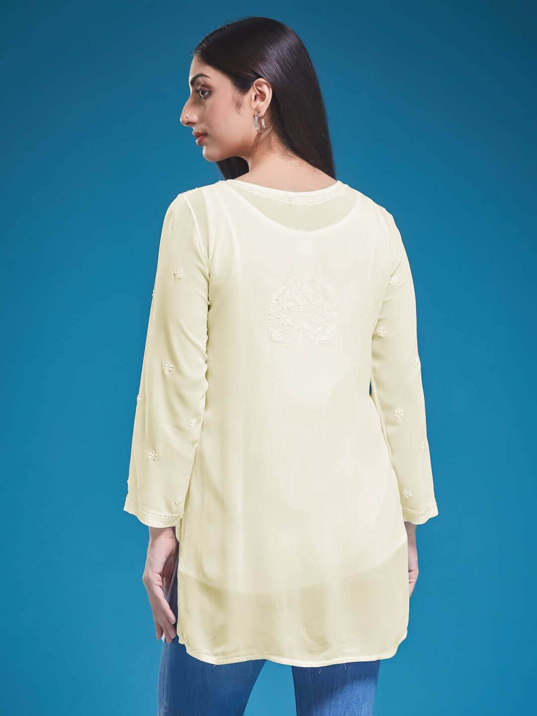 GUL Chikankari Georgette Top - KRI CHIKANKARI