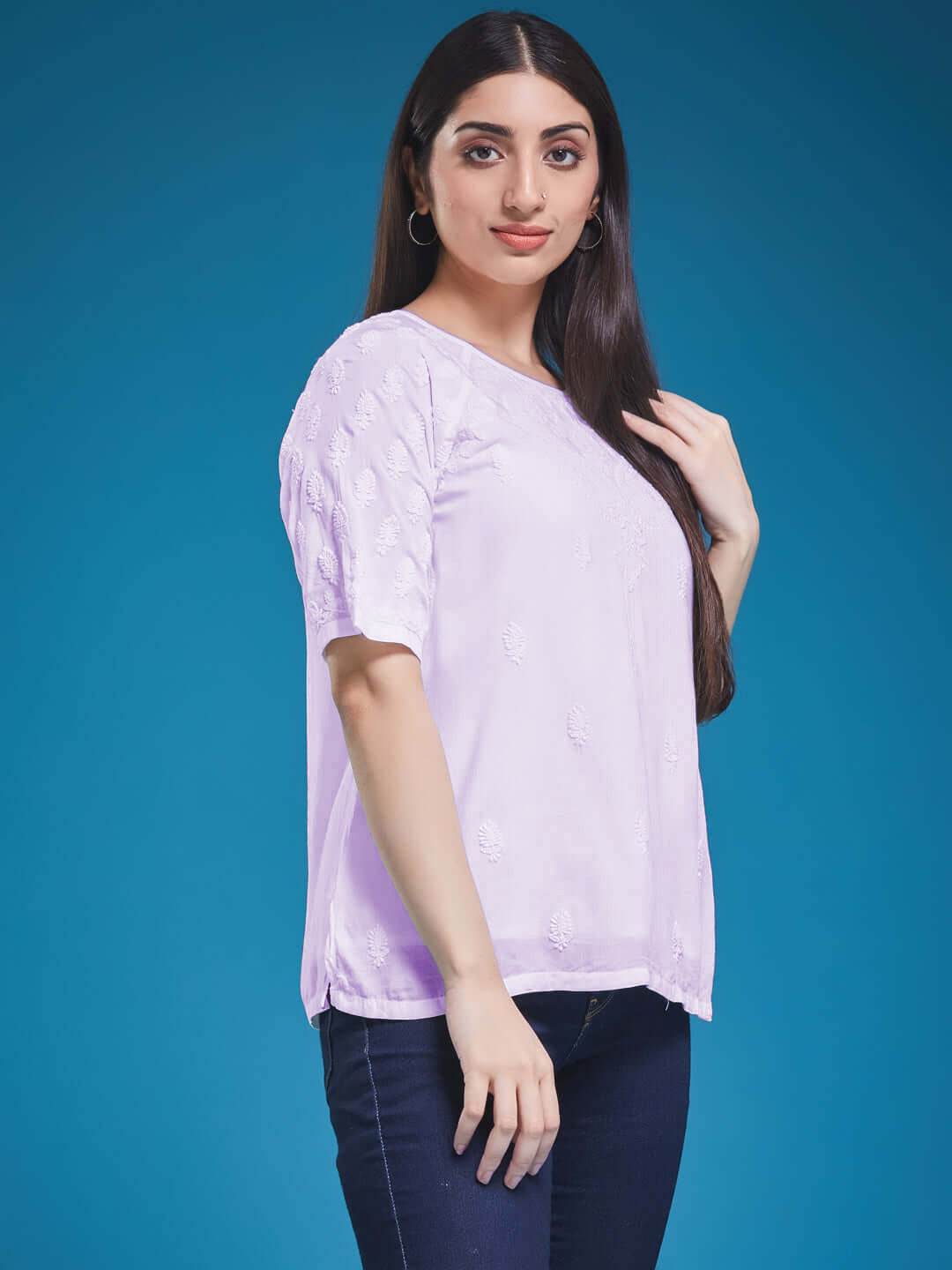 KAIRI Chikankari Modal Top - KRI CHIKANKARI