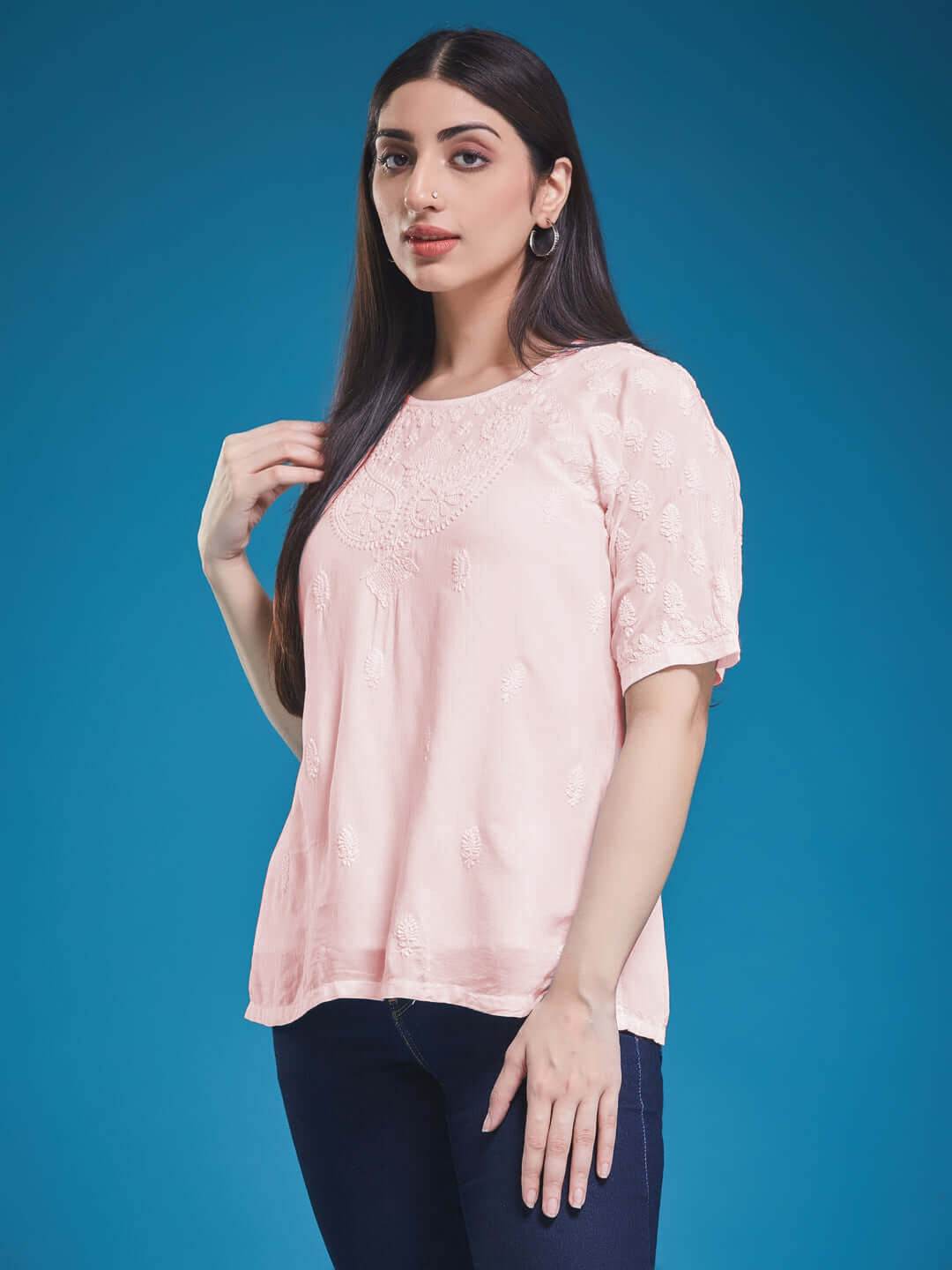 KAIRI Chikankari Modal Top - KRI CHIKANKARI