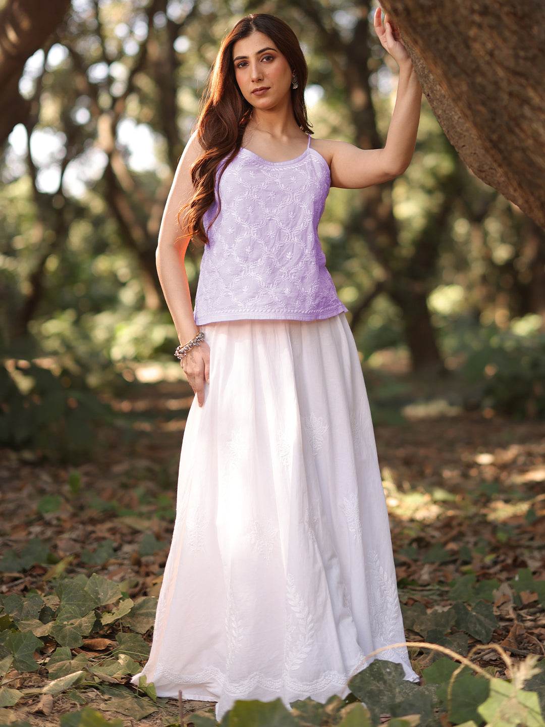 AYAT Chikankari Cotton top - KRI CHIKANKARI